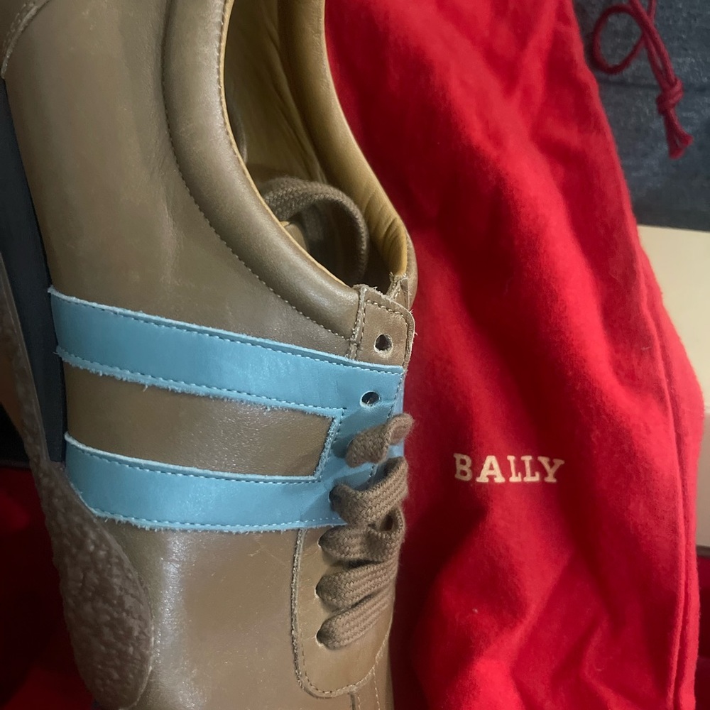 Bally Brown and Blue Sneakers